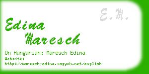 edina maresch business card